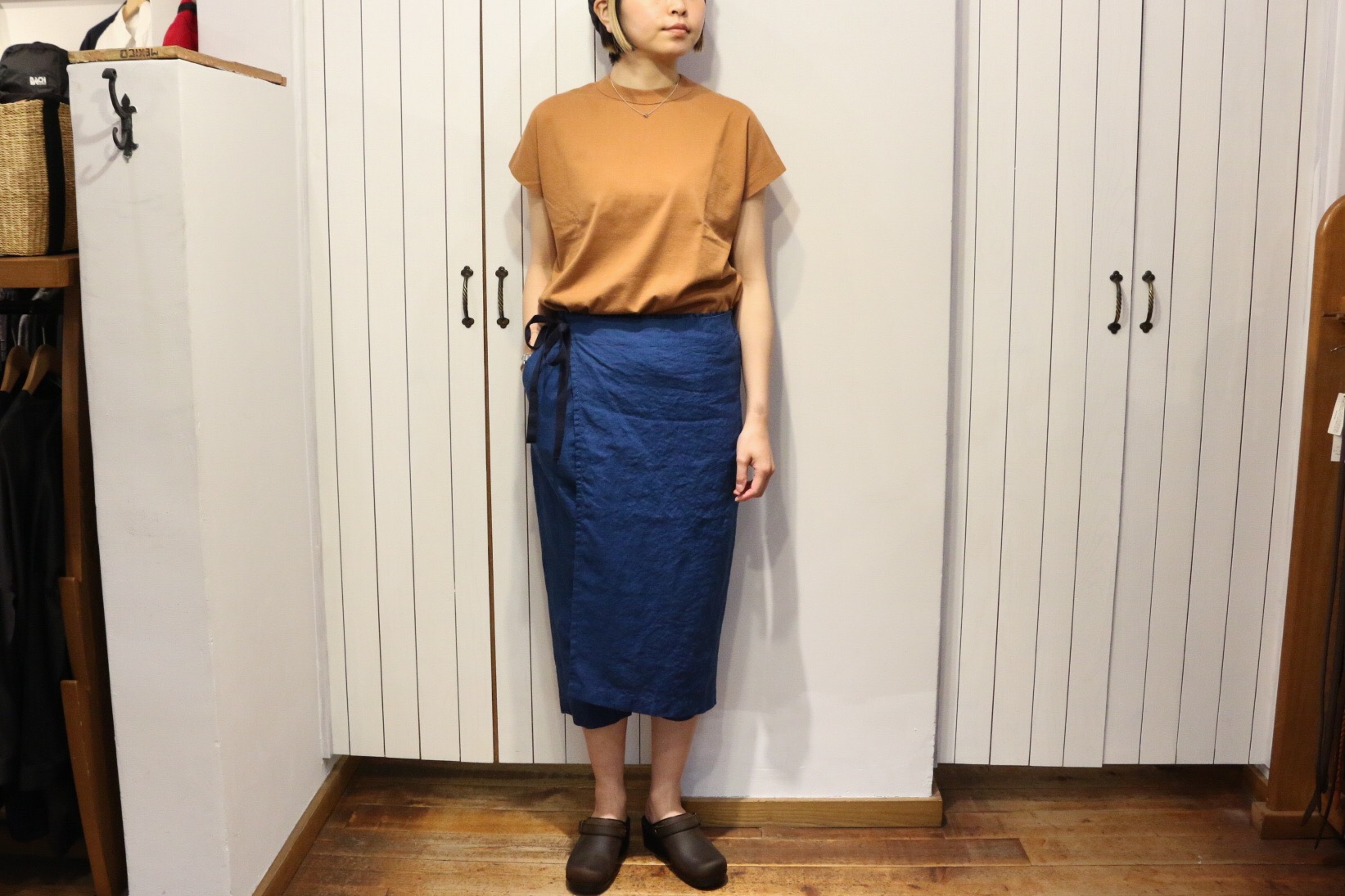 TRAVAIL MANUEL_リネンポプリンNEWラップパンツ | Fuzzy Clothed