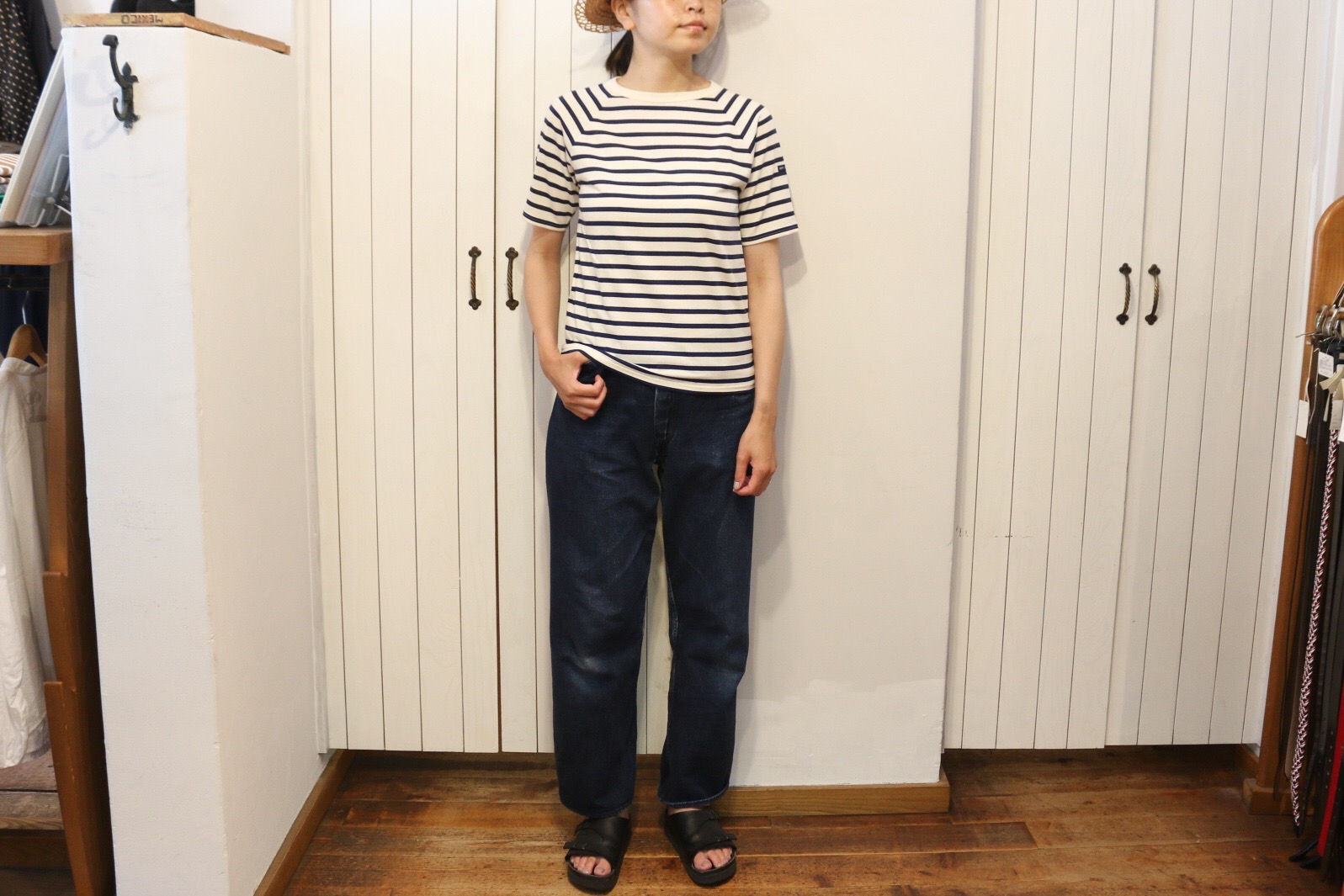 SAINT JAMES Tシャツ ウェッソン［ボーダー］：セントジェームス