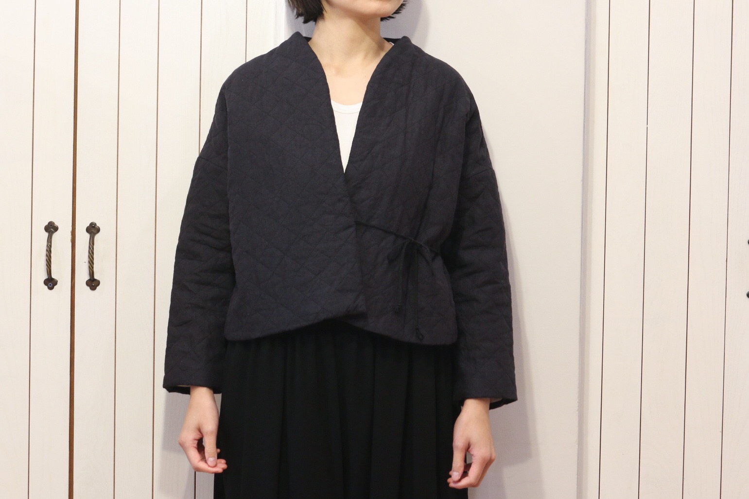 Gauze# ガーゼ  フレンチリネンキルティング“HAORI”ジャケットファッション