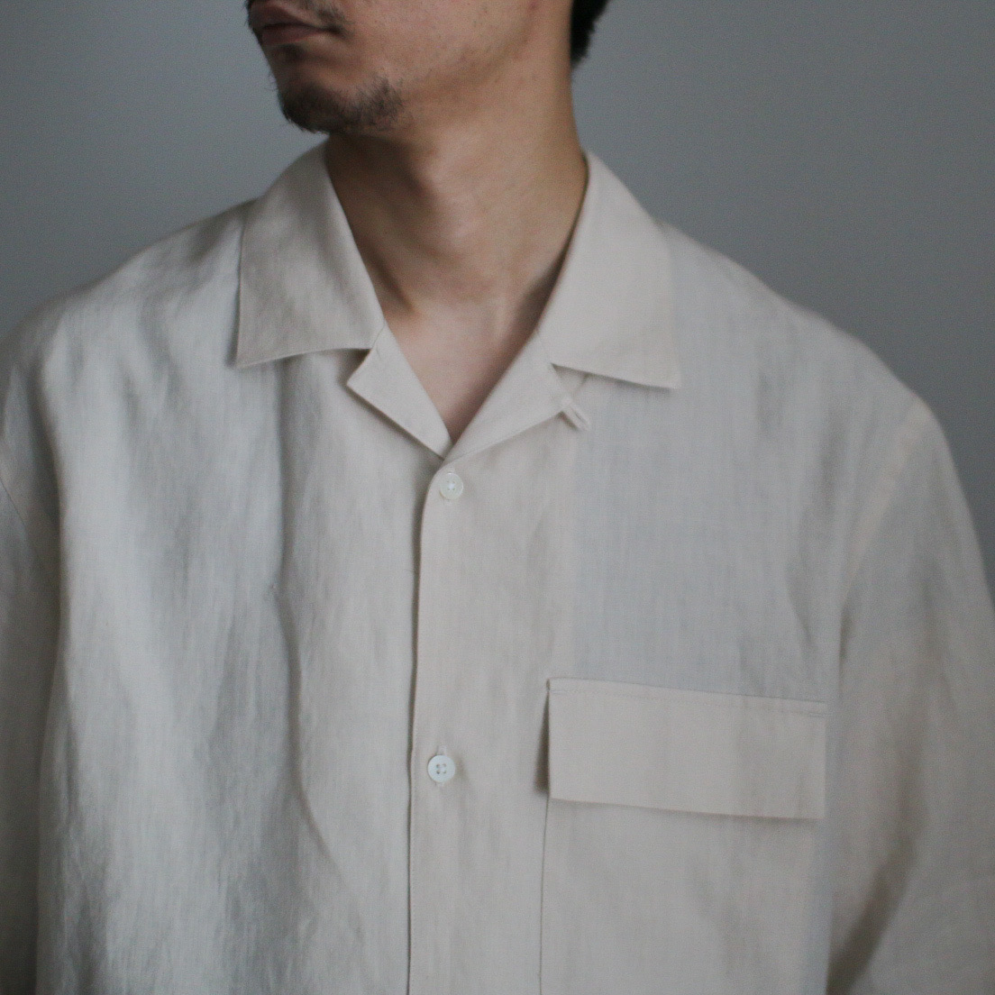 STILL BY HANDのリネンオープンカラーシャツ | Fuzzy Clothed