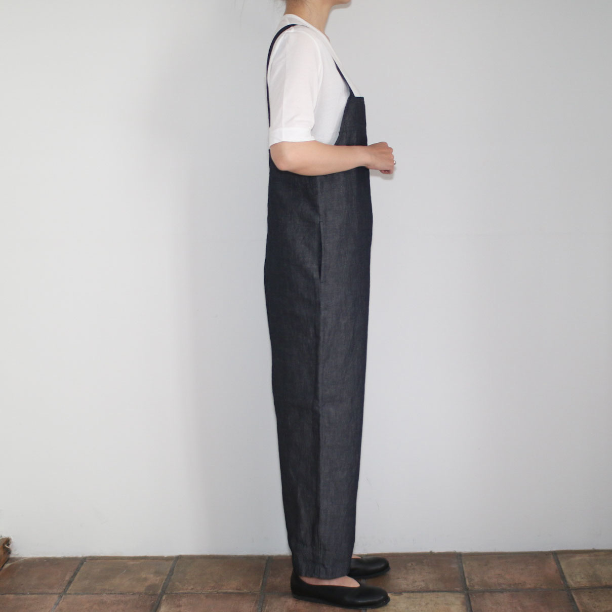 美品 TRAVAIL MANUEL リネン混サロペット パン 美品 TRAVAIL MANUEL リネン混サロペット パン