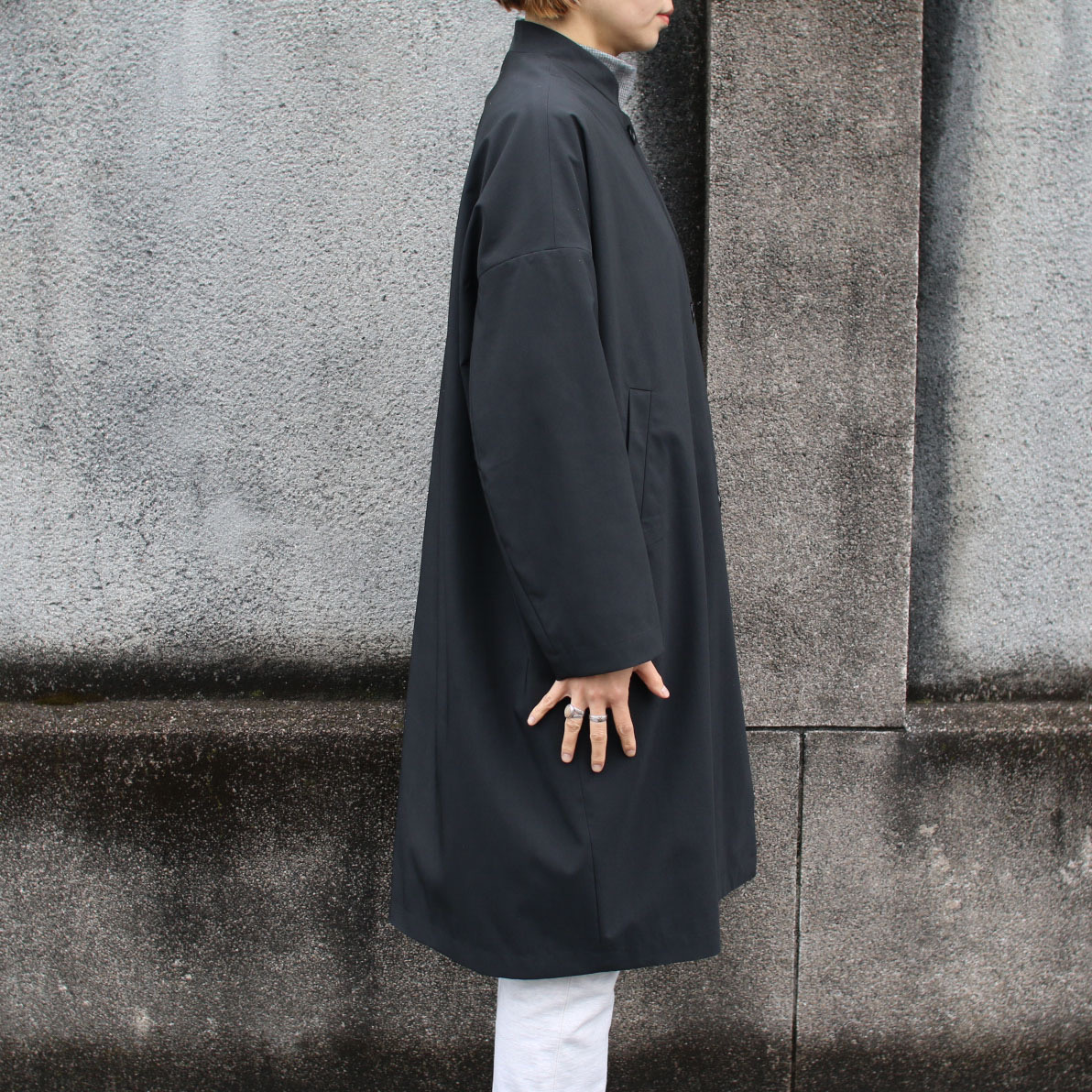 TRAVAIL MANUEL_スプリットツイルマオカラーコート | Fuzzy Clothed